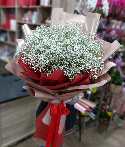 Букет цветов из: Гипсофила в Новолуговом