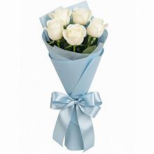 Букет 5 Белых роз Проуд #REPLACE_PRED# Новолуговом