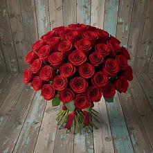 Букет 55 Красных роз Фридом #REPLACE_PRED# Новолуговом