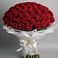 Букет 101 Красная роза Блэк Мэджик в Новолуговом