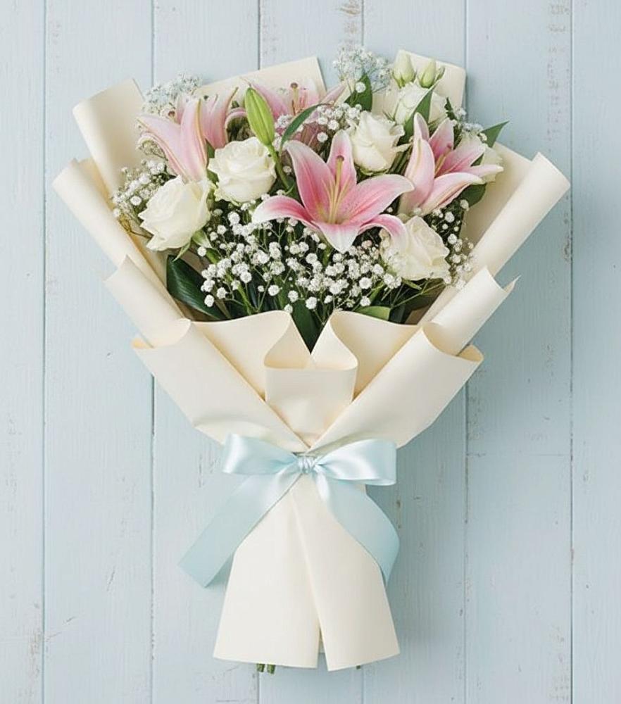 Букет цветов из: Лилии в Новолуговом