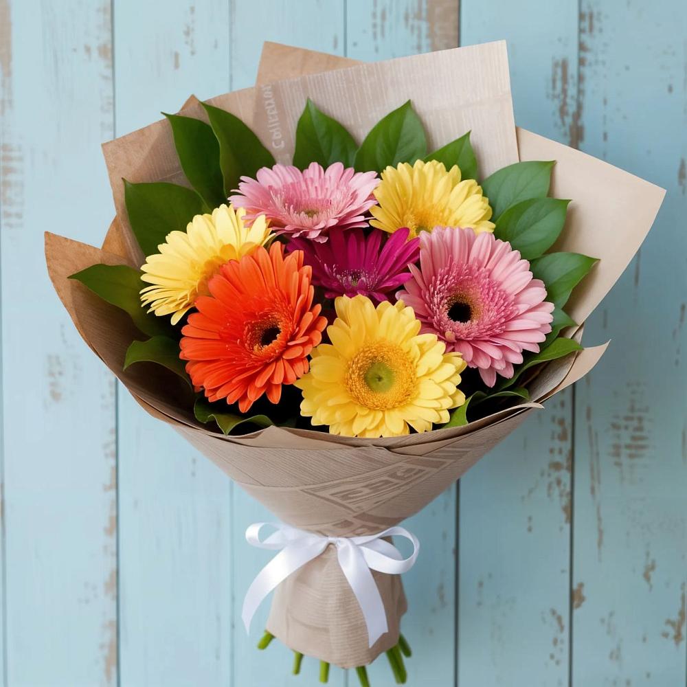 Букет цветов из: Герберы в Новолуговом