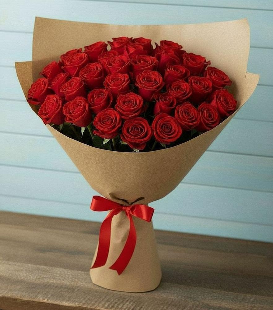Букет Красные розы Милано в Новолуговом