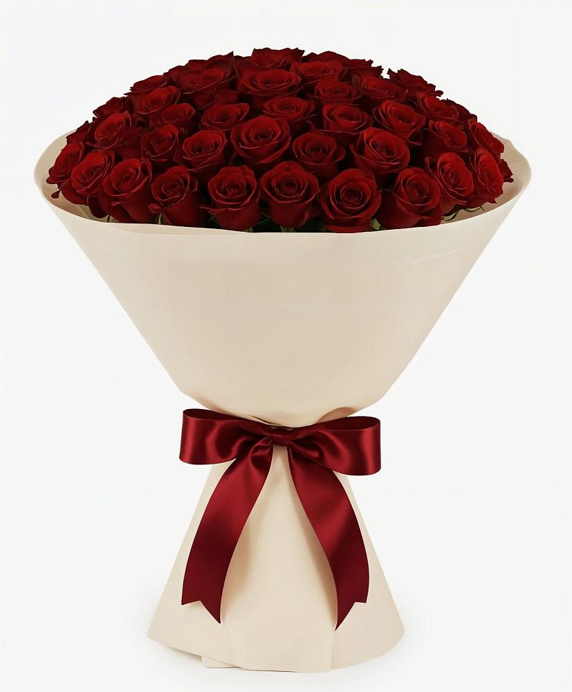 Букет 101 Бордовая роза Блэк Бакарра в Новолуговом